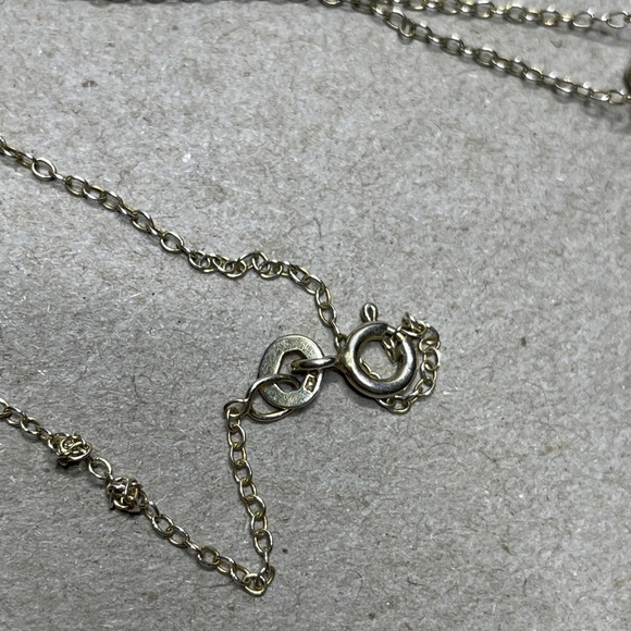 Sterling Silver Vermeil & Diamond Cross on a matching 16” Chain “Small Diamond” - Picture 5 of 7